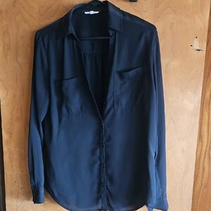 Maurices Black Button Down Shirt